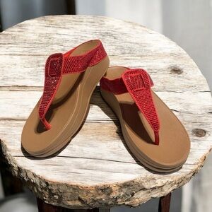 Fitflop Isabelle Toe Post Platform Thong Sandals size 5